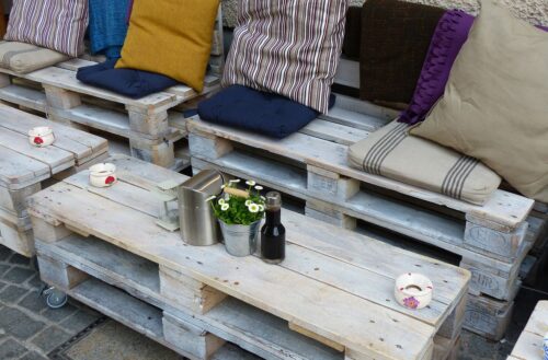 salon de jardin en palette